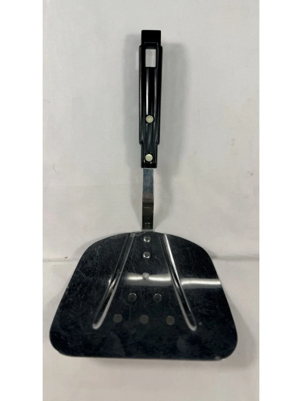 Royal Brand SharpCutter WideStainless Steel Slotted Turner Spatula,Black Handle